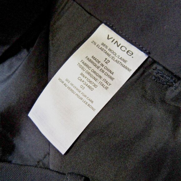 NWT Vince Tapered Crop Trousers in Coastal Blue Stretch Wool Ankle Pants 12 $335 - Picture 4 of 5